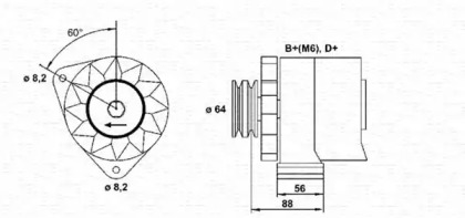 Генератор (MAGNETI MARELLI: 943356723010)