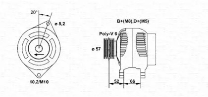 Генератор (MAGNETI MARELLI: 943356944010)