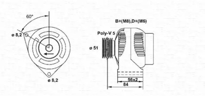 Генератор (MAGNETI MARELLI: 943356957010)