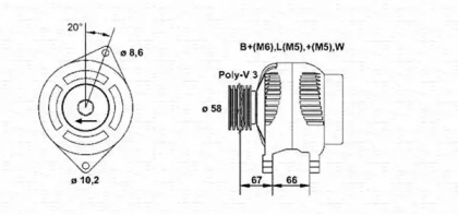 Генератор (MAGNETI MARELLI: 943356959010)