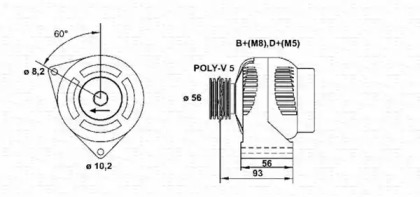 Генератор (MAGNETI MARELLI: 943356965010)