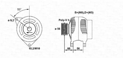 Генератор (MAGNETI MARELLI: 943356966010)