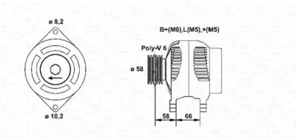 Генератор (MAGNETI MARELLI: 943356980010)