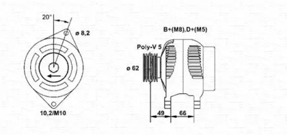 Генератор (MAGNETI MARELLI: 943356995010)