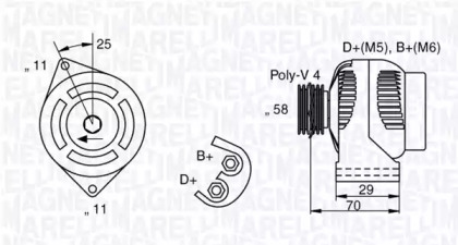 Генератор (MAGNETI MARELLI: 063341702010)