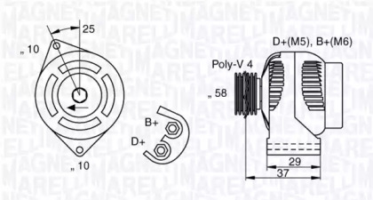 Генератор (MAGNETI MARELLI: 063341658010)