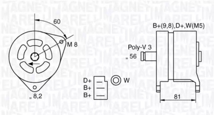 Генератор (MAGNETI MARELLI: 063324145010)