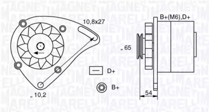 Генератор (MAGNETI MARELLI: 063341454010)