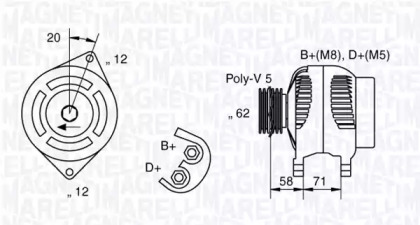 Генератор (MAGNETI MARELLI: 063321485010)