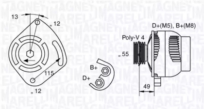 Генератор (MAGNETI MARELLI: 063321715010)