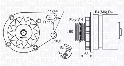 Генератор (MAGNETI MARELLI: 063321747010)