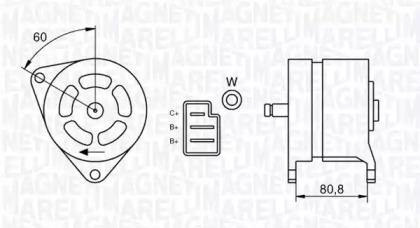 Генератор (MAGNETI MARELLI: 063324199010)