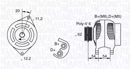 Генератор (MAGNETI MARELLI: 063321800010)