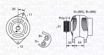 Генератор (MAGNETI MARELLI: 063321806010)