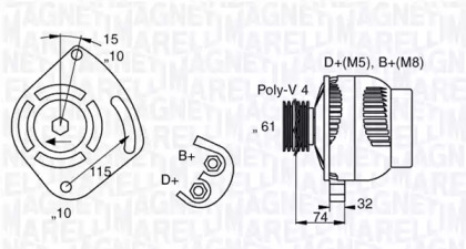 Генератор (MAGNETI MARELLI: 063321863010)