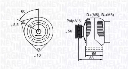 Генератор (MAGNETI MARELLI: 063341740010)