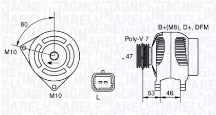 Генератор (MAGNETI MARELLI: 063341734010)