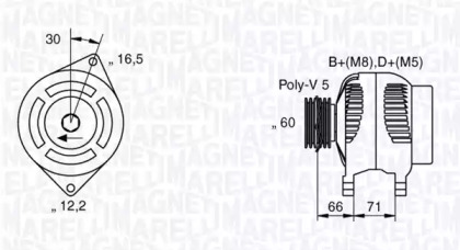 Генератор (MAGNETI MARELLI: 063533250580)