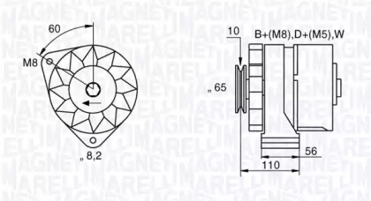 Генератор (MAGNETI MARELLI: 063534893700)