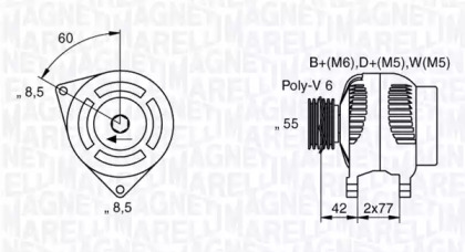 Генератор (MAGNETI MARELLI: 063533100530)