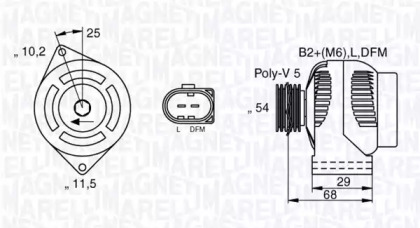 Генератор (MAGNETI MARELLI: 063532250200)