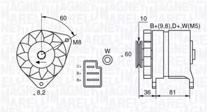 Генератор (MAGNETI MARELLI: 063534892520)