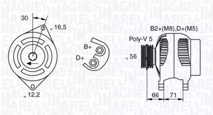 Генератор (MAGNETI MARELLI: 063533250590)