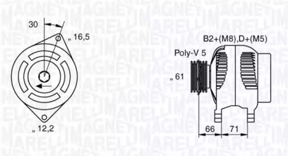 Генератор (MAGNETI MARELLI: 063534150120)