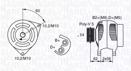 Генератор (MAGNETI MARELLI: 063534150230)