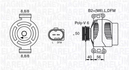 Генератор (MAGNETI MARELLI: 063536250020)