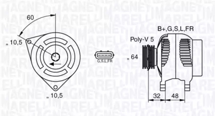 Генератор (MAGNETI MARELLI: 063532618010)