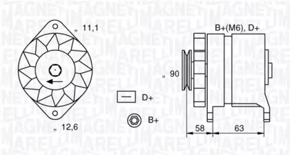 Генератор (MAGNETI MARELLI: 063321019010)