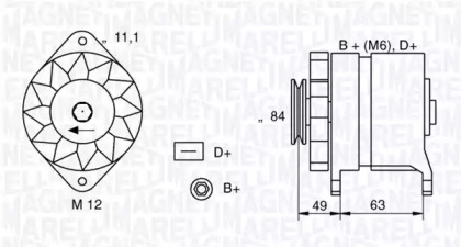 Генератор (MAGNETI MARELLI: 063321044010)