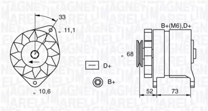 Генератор (MAGNETI MARELLI: 063321154010)