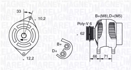 Генератор (MAGNETI MARELLI: 063321332010)