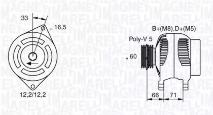 Генератор (MAGNETI MARELLI: 063321340010)