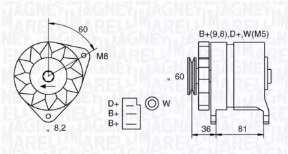 Генератор (MAGNETI MARELLI: 063730021010)