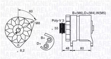 Генератор (MAGNETI MARELLI: 054022585010)