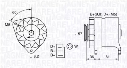 Генератор (MAGNETI MARELLI: 054022384010)