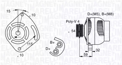 Генератор (MAGNETI MARELLI: 063377001010)