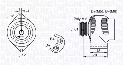 Генератор (MAGNETI MARELLI: 063377004010)