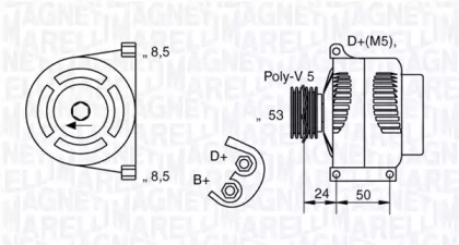 Генератор (MAGNETI MARELLI: 063377009010)