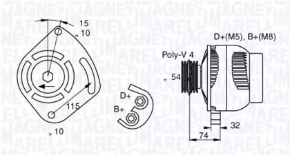 Генератор (MAGNETI MARELLI: 063377011010)