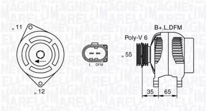 Генератор (MAGNETI MARELLI: 063377014010)