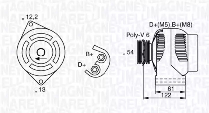 Генератор (MAGNETI MARELLI: 063377018010)