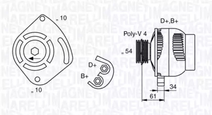 Генератор (MAGNETI MARELLI: 063377030010)