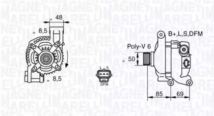 Генератор (MAGNETI MARELLI: 063377420010)