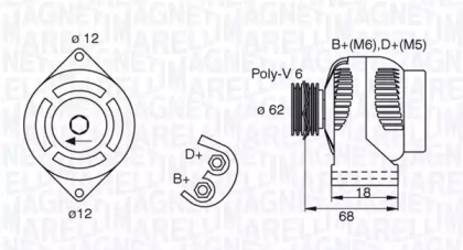 Генератор (MAGNETI MARELLI: 063377490010)