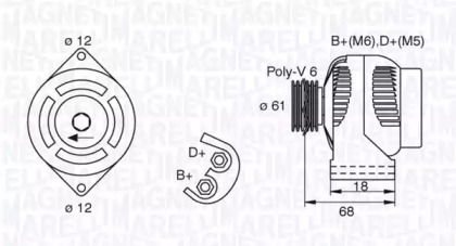 Генератор (MAGNETI MARELLI: 063377492010)