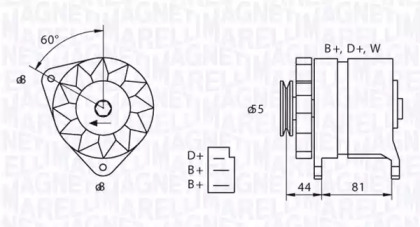 Генератор (MAGNETI MARELLI: 054022656010)